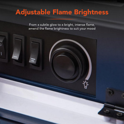 2KW Stirling Electric Fire Stove Midnight Blue - 5
