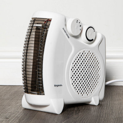 2kw Upright Electric Fan Heater with 2 Heat Settings & Thermostat