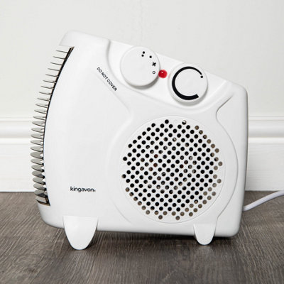 2kw Upright Electric Fan Heater with 2 Heat Settings & Thermostat