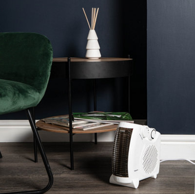 2kw Upright Electric Fan Heater with 2 Heat Settings & Thermostat - 6