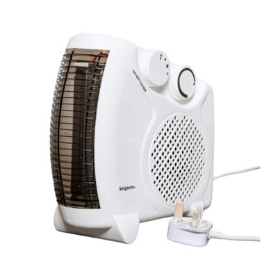 2kw Upright Electric Fan Heater with 2 Heat Settings & Thermostat - 7