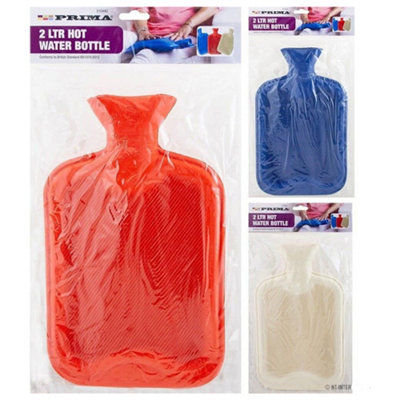 2L Hot Water Bottle Warm Healing Aches Pain Comfort Therapy Assorted Colours