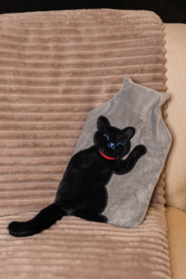 2L Hot Water Bottle with Cover - Cat