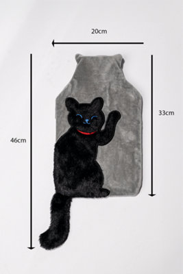 2L Hot Water Bottle with Cover - Cat - 8