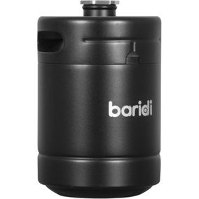 2L Matt Black Mini Growler Keg - & Soft Drinks Dispenser Canister Barrel