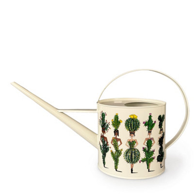 2L Oval Metal Watering Can with Spiked In Style Design by Charlotte Posner