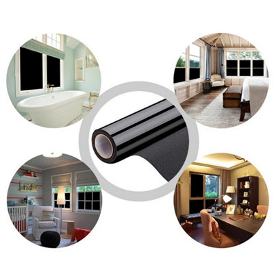 2M 100% Blackout Window Film, Privacy Tint Insulation Sticker