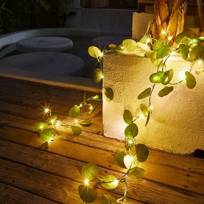 2M 20LED Artificial Berry Eucalyptus Garland String Indoor Outdoor ...