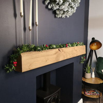 2m (6.5ft) Holly Tinsel Garland Christmas Decorations with Red Berries Price Comparisons | Compare The Build