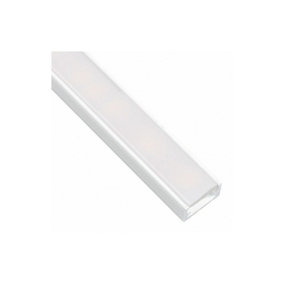 2m Aluminium Profile Surface For LED Lights Strip 5050 3528 Opal Cover - White Finish - Pack of 5