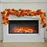 2m Artificial Maple Leaf Autumn Christmas Garland with 5m LED Light