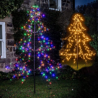 2M Dawsons Living LED Christmas Tree Light Up Christmas Outdoor or Indoor Tree 420 Multi Function