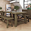 2M Fixed Top Dining Table Solid Reclaimed Natural Pine