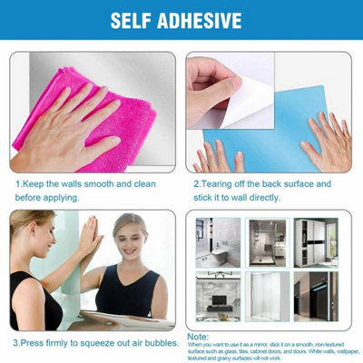 2M Flexible Mirror Sheets Mirror Paper Non Glass Mirror Tile Self ...