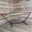 2m Freestanding Hammock with Metal Stand Multicolour for Outdoor or Indoor Use