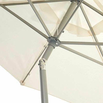 2M Garden Crank & Tilt Cream Parasol - 5