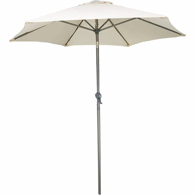 2M Garden Crank & Tilt Cream Parasol - 8