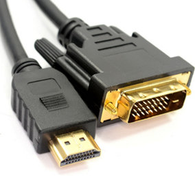 2m HDMI Male To DVI D/DVI I Plug Cable Lead Digital Monitor Laptop TV PC 1080P