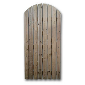 2M High Classic Picket/Slatted Garden Gate - Wooden - L4 x W90 x H200 cm - Fully Assembled