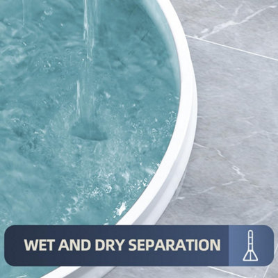 Collapsible Shower Threshold Barrier - 39inch Silicone Water Dam For Bathroom