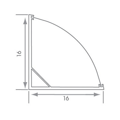 2M Matt Black Angled Aluminium LED Profile Extrusion Kit - Diffuser ...