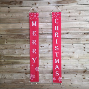 2m Merry Christmas Greeting Fabric Banners Decoration