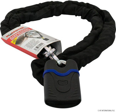 2m Metal Motorbike Motorcycle Bicycle Heavy Duty Chain Lock Padlock Bike Cycle Chained Pad Lock Motor Heavy Duty Durable