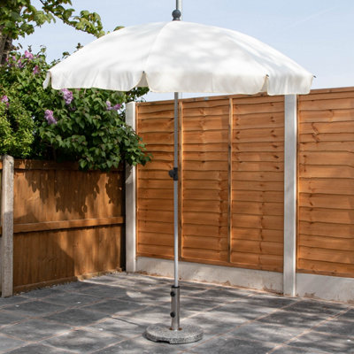 2m Parasol Umbrella with Tilt Action in Cream for Garden or Patio | DIY ...