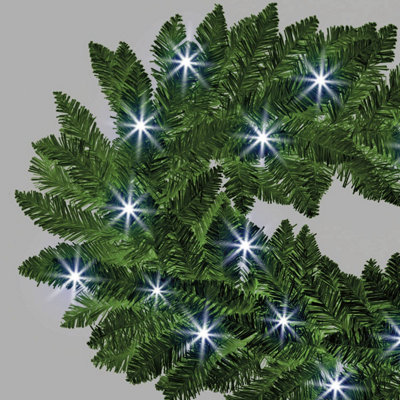 2m Prelit Imperial Pine Green W/Cool White Leds Christmas Christmas Garland