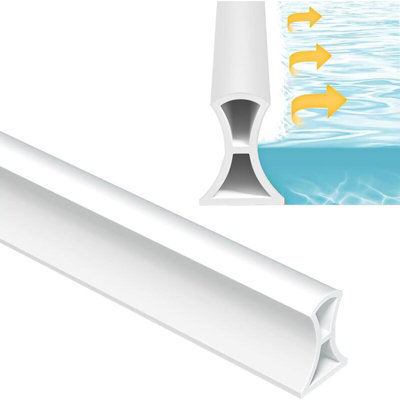 2-Meter Self-Adhesive Flexible Silicone Water Dam – Shower Threshold Strip For Bathroom & Kitchen, Anti-Leak Wet/Dry Separation (Transparent)