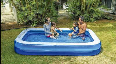 2m x 1.5m Giant Rectangular Inflatable Garden Kids / Family Paddling Pool