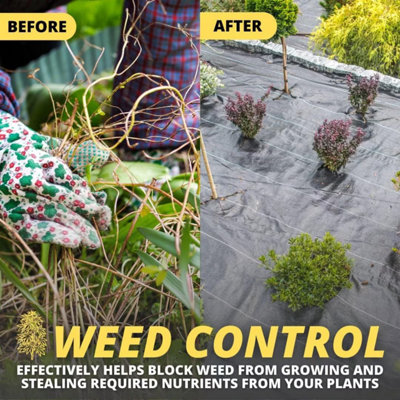 2m x 10m Garden Weed Control Fabric Sheet - 4