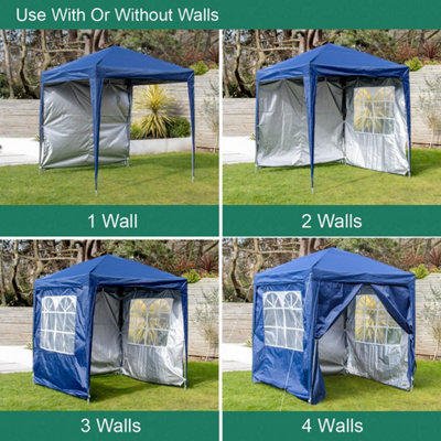 2m x 2m Blue Pop-Up Gazebo With Sides - 6