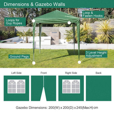 Pop up gazebo with sides outlet b&q