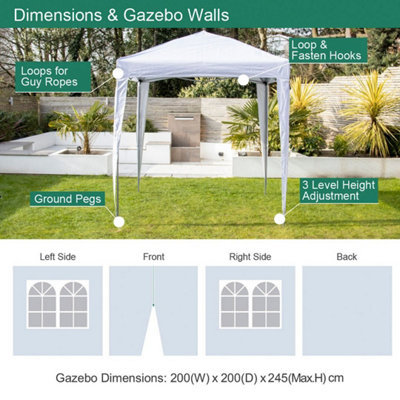 2m x 2m outlet gazebo with sides