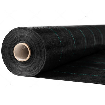 2m x 50m Weed Control Ground Cover Membrane Barrier Fabric Garden Flower Plant Yard Landscaping 100GSM