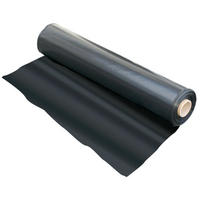 Berry Plastics 10x25 Foot Black Polyethylene Sheeting - 3Mil Thickness
