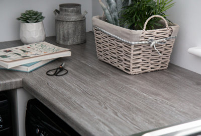 2m x 67cm Alkor Self Adhesive Vinyl Grey Oak Wood Sticky Back Plastic Woodgrain