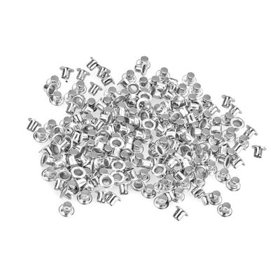 2mm Brass Eyelets, Durable & Rust-Proof Grommets, Silver - 100pcs