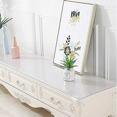 2mm Clear PVC Tablecloth  Transparent Vinyl Table Protector Cover