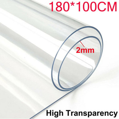 2mm Clear PVC Tablecloth  Transparent Vinyl Table Protector Cover