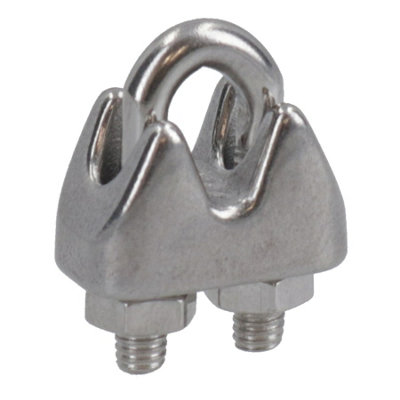 2mm Wire Rope / Cable Grip / Clamp Stainless Steel 316 Marine Grade ...