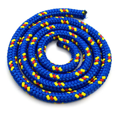 2mm x 100 metres / 328 ft of Blue & Yellow Polypropylene Rope, Solid ...