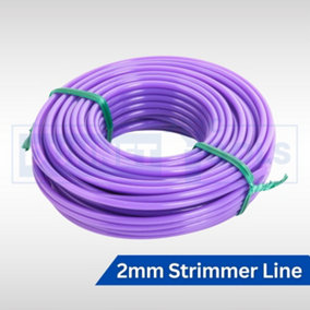 2mm x 10m  Garden Grass Trimmer Wire Outdoor Border Cord Line Nylon Round String Wire