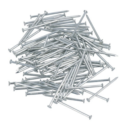 2mm x 40mm Round Headed Wire nails For Concrete Brick Wood 110pc Zinc Plated