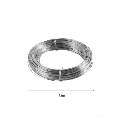 2Pack 45M Galvanised Garden Wire - Heavy Duty Flexible Steel Wire for ...