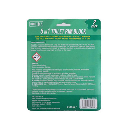 2Pack 5In1 Twin Toilet Rim Block Pine