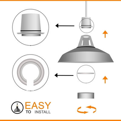 2Pack Light Shade Ceiling - Modern Brushed Copper Lampshade for Ceiling ...