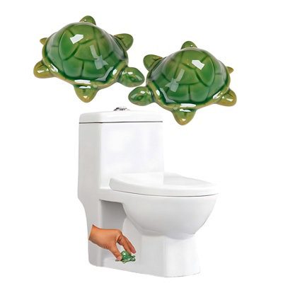 2Pack Resin Turtle Toilet Bolt Covers:Decorative,Easy to Install,Dust-Proof,Ideal for Beach Lovers