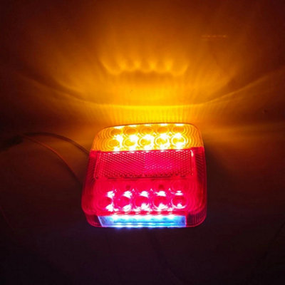 2Pc 12V LED Rear Tail Lights Indicator Stop Light Trailer Caravan Van Truck Lamp
